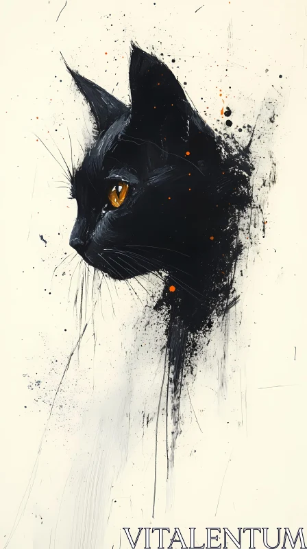 AI ART Abstract Feline Art