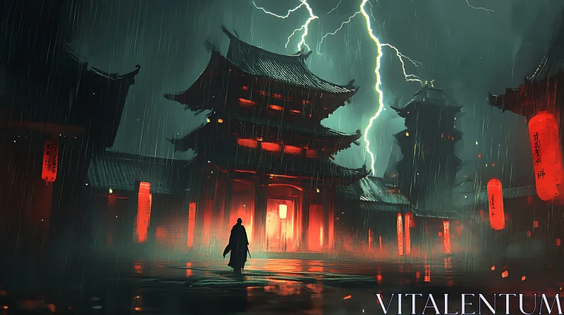 Asian Architecture Under Lightning AI Image