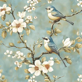 Birds and Blossoms Illustration