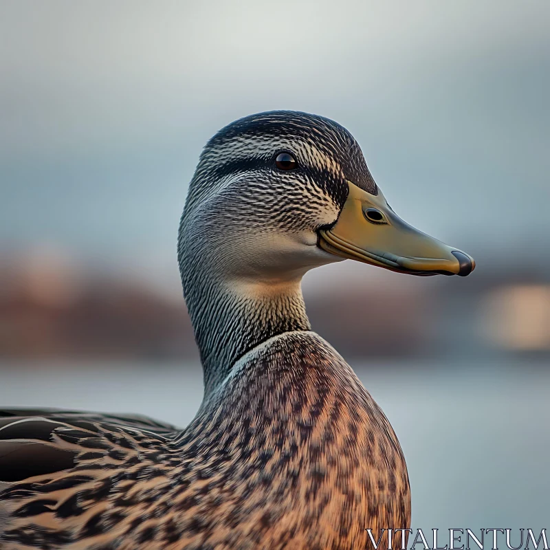 Detailed Duck Feather Study AI Image