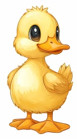 Cute Yellow Duckling Drawing