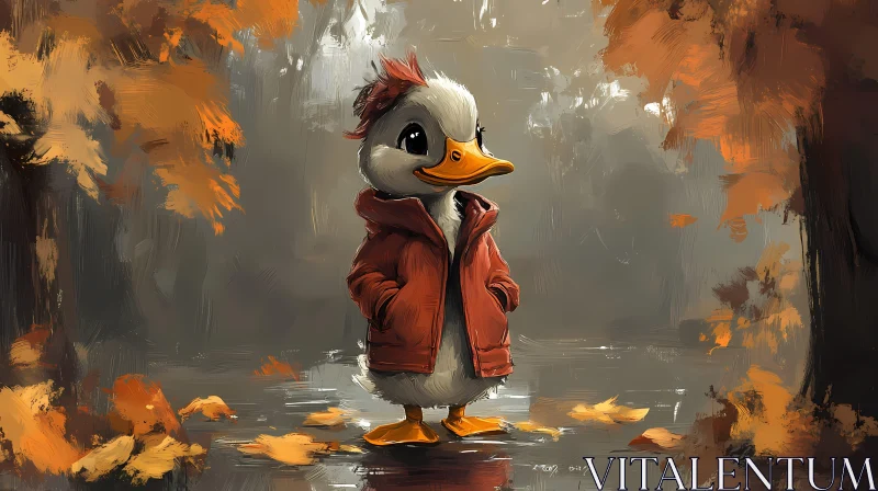 Autumn Duck Fashion AI Image