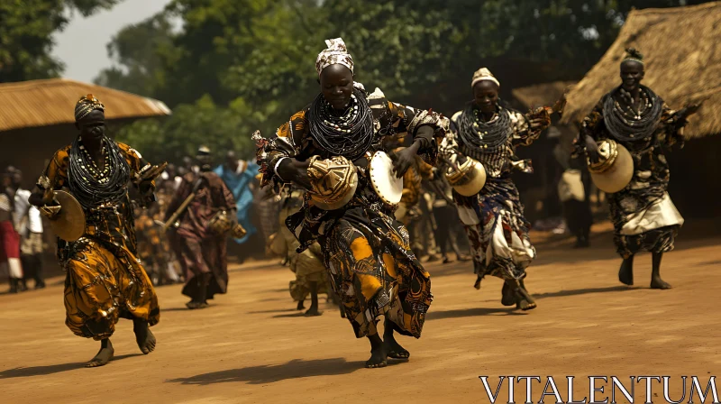 AI ART Ritual Dance Performance in African Village