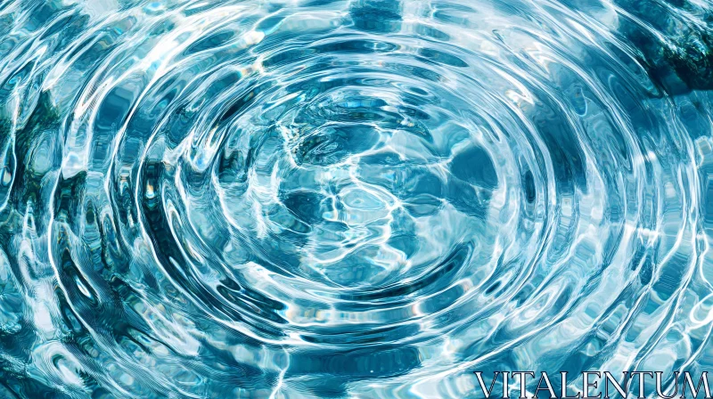 Captivating Circular Water Patterns AI Image