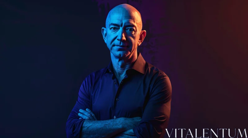 AI ART Serious Jeff Bezos in Dramatic Lighting