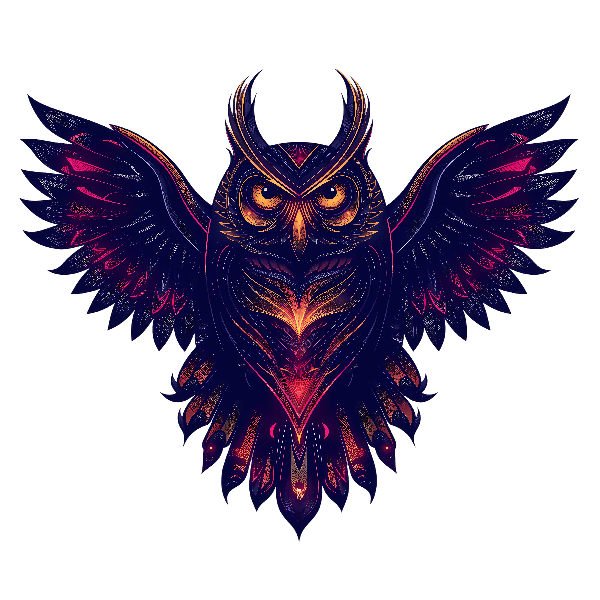 POD Design Graphic Owl Illustration for Apparel