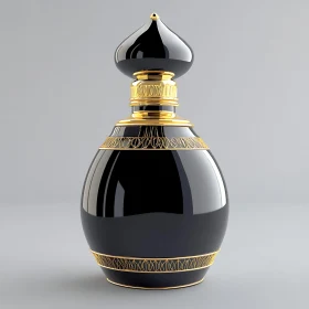 Opulent Black and Gold Bottle Design