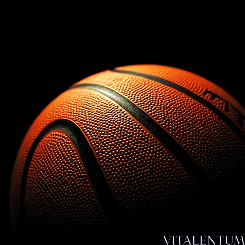 AI ART Orange Basketball on Black