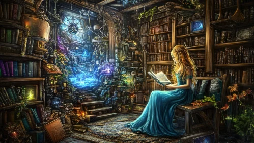 Magical Library: A Moment of Literary Bliss