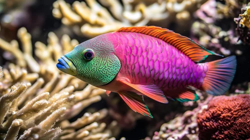 Colorful Underwater Fish in Coral Habitat