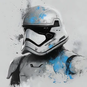 Blue Stormtrooper Digital Painting
