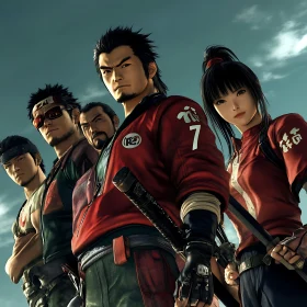 Group of Anime Characters Ready for Action