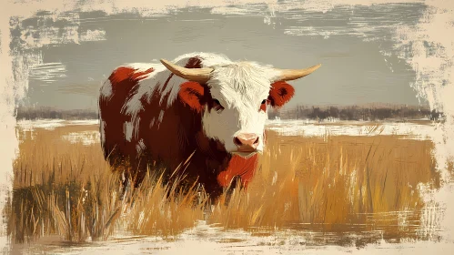 Cow in the Meadow Art