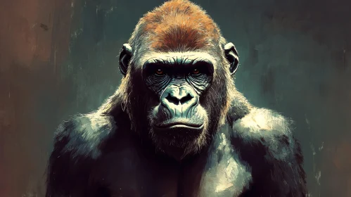 Gorilla Portrait Art