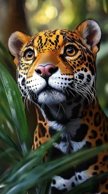 Jungle Guardian: The Jaguar's Watchful Gaze
