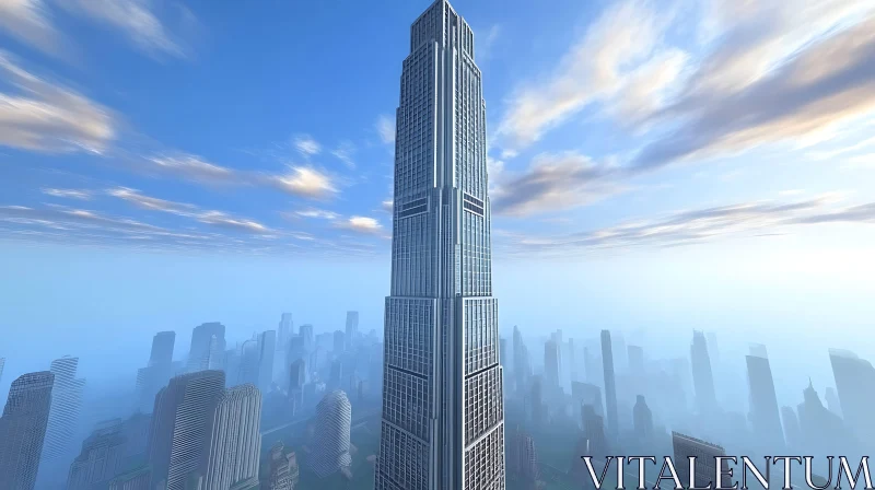 Urban Skyscraper View AI Image