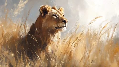 Savannah Lioness Art