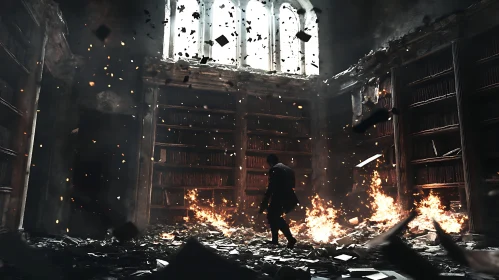 Inferno in the Library