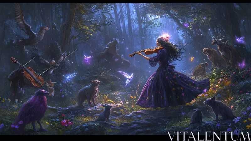 Mystical Forest Serenade AI Image