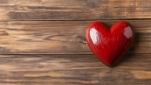 Valentine's Day Heart on Wood