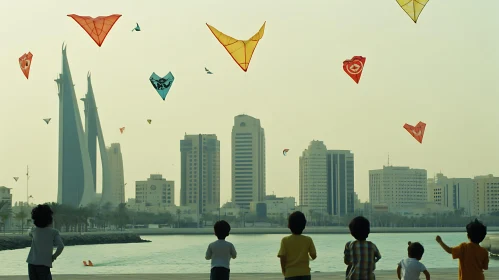 Kids and Kites: Urban Serenity