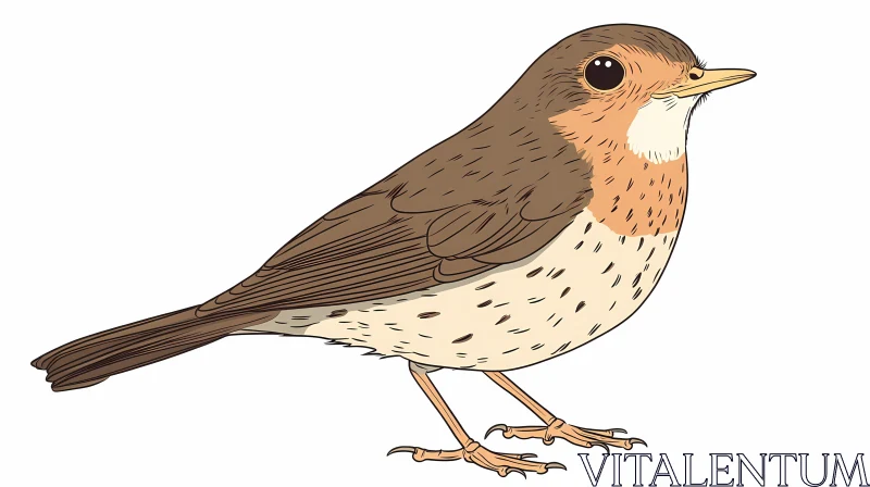 Sparrow Bird Drawing AI Image