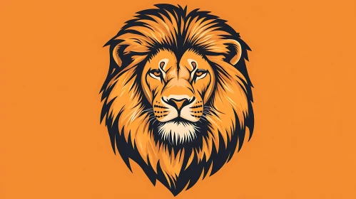 Lion Head Illustration