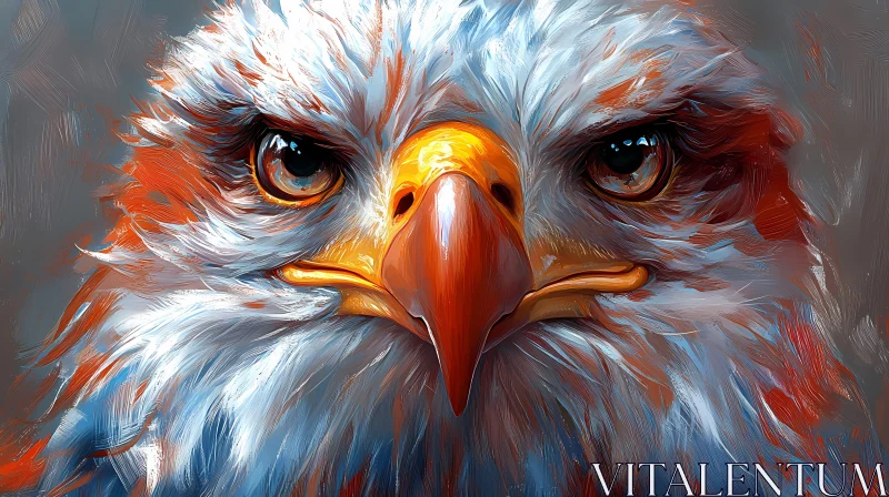 AI ART Majestic Eagle Close-Up Art