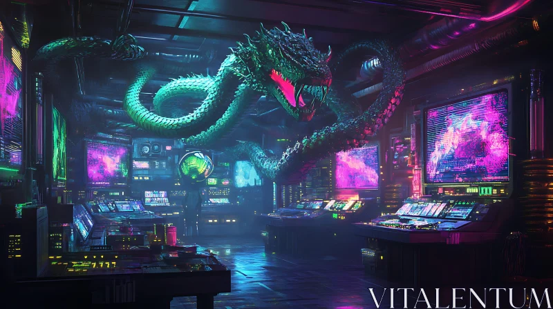 AI ART Futuristic Dragon Lair