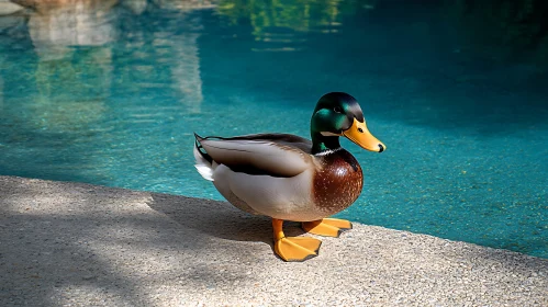 Duck by the Pool