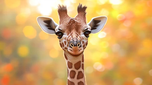 Young Giraffe Close-up