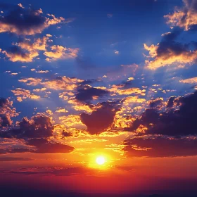 Colorful Sunset over the Horizon