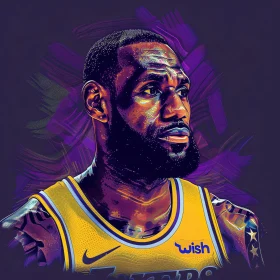 LeBron James Art Portrait