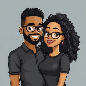 Whimsical Couple Illustration