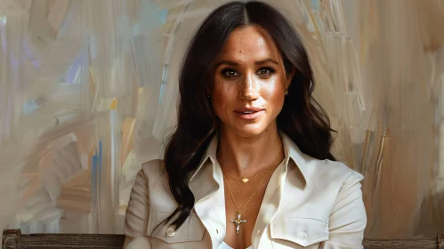 Elegant Meghan Markle Portrait