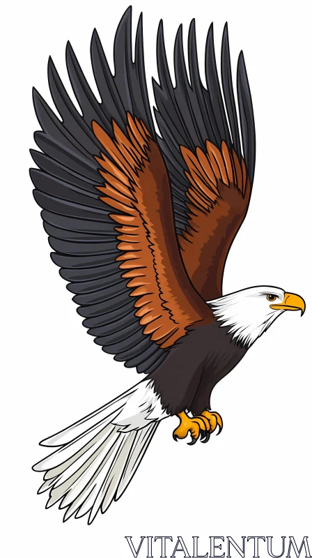 AI ART Eagle Soaring Artwork