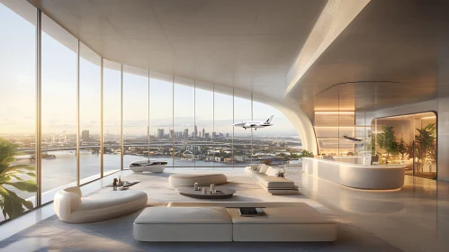 Futuristic Interior Design with Stunning Cityscape