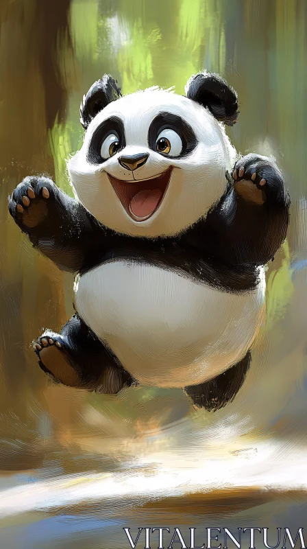 Playful Panda Animation AI Image