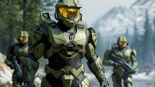 Armored Soldiers in Halo Infinite