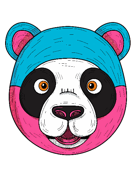 Bright and Playful Panda Graphic