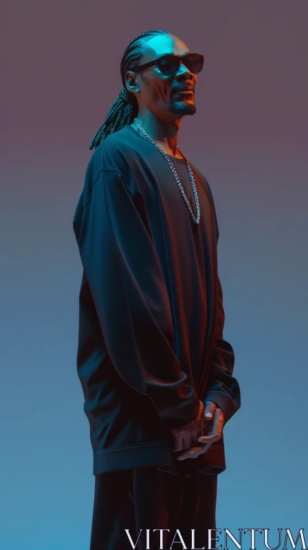 Stylish Portrait of Snoop Dogg AI Image