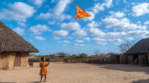 Village Life: Child and Kite