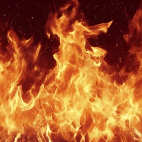 Fiery Inferno Close-Up