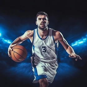 Athlete Dribbling Ball