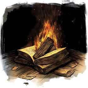 Inferno of Intellect: A Book's Fiery End