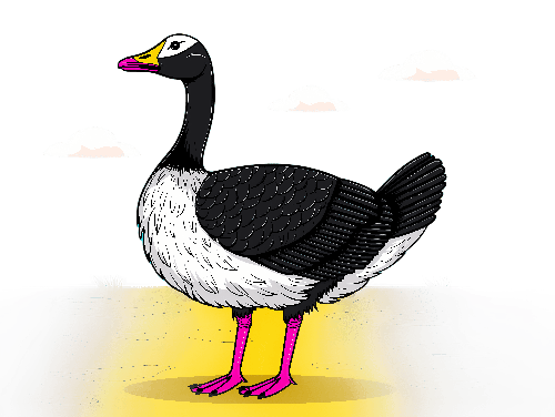 Charming Cartoon Goose T-Shirt Design POD Design