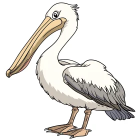 Pelican Cartoon Image - Wildlife Illustration