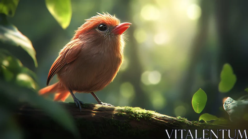 Forest Bird Portrait AI Image