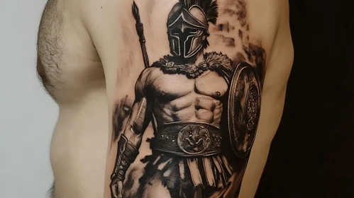 Spartan Warrior Tattoo Design