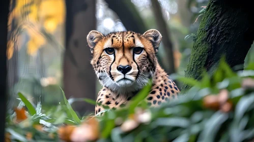 Wild Cheetah Amidst Greenery